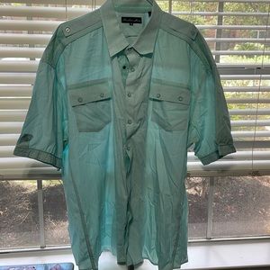 Knockout jeans button down shirt